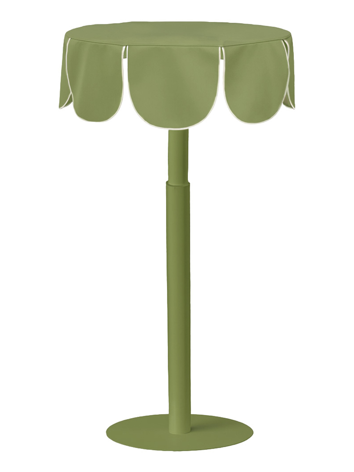 Стол "Да,капитан" Твист Круглый, фисташковое пралине + лесная поляна, велюр 